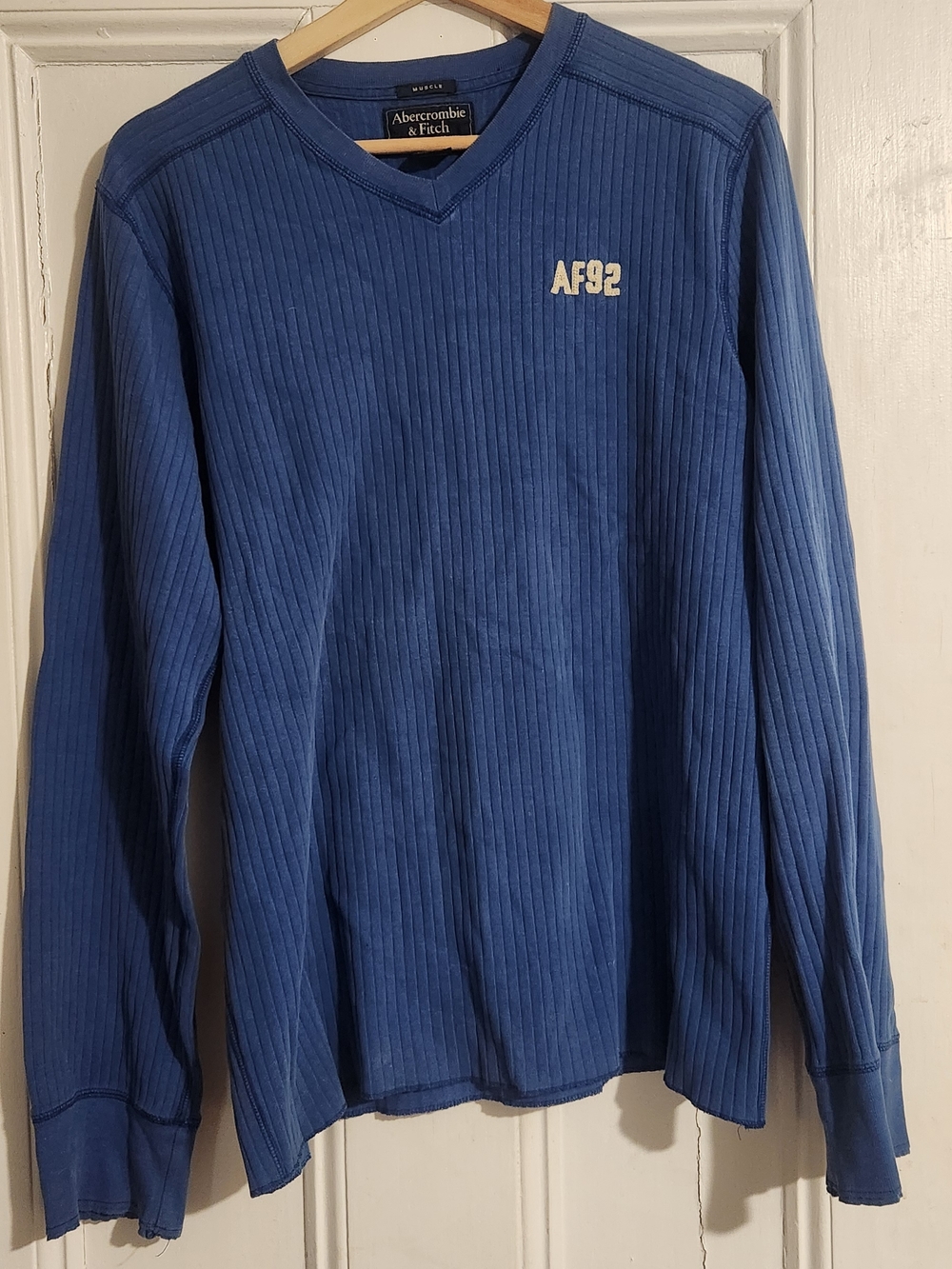 Abercrombie & Fitch Blue Ribbed Muscle Tee